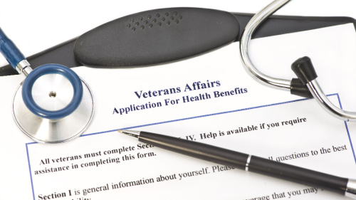 Hypothetical veteran application for health benefits.