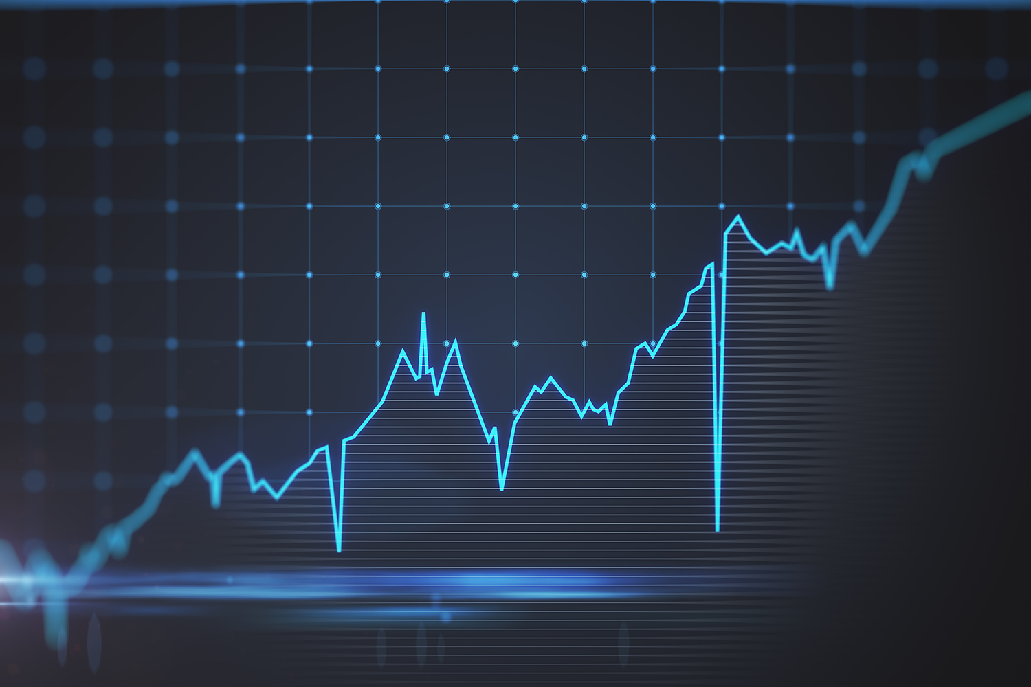 a graph illustration that shows an upward trend