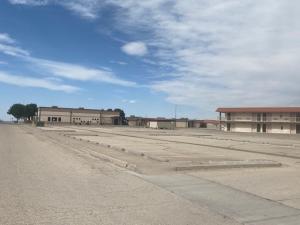 The area in front of the U.S. Border Patrol Academy dining facility would normally be teeming with trainees in Artesia, New Mexico. The COVID-19 pandemic temporarily closed the academy, as well as the Field Operations Academy in Glynco, Georgia, where CBP officers are trained. Photo by Acting Assistant Chief Patrol Agent Donna Twyford
