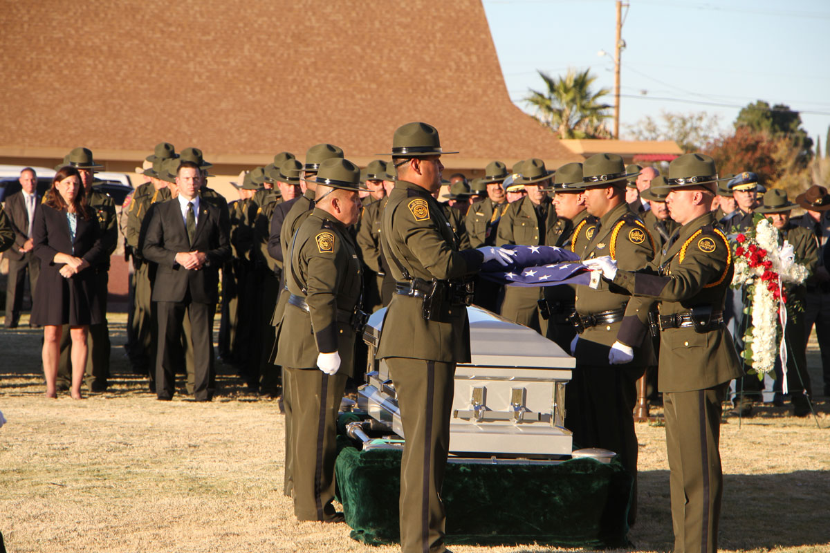 Border Patrol Agent Rogelio Martinez was laid to rest on Saturday, Nov. 25 at Restlawn Cemetery in El Paso, Texas