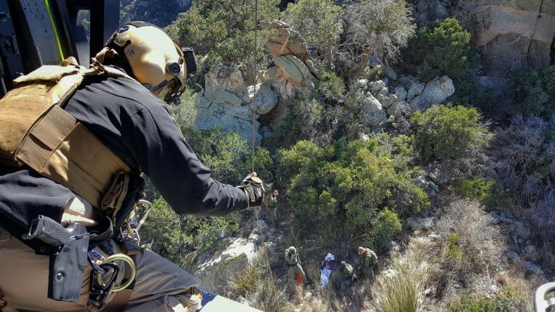 Tucson Sector BORSTAR agents and members from the Tucson Air Branch worked to locate, stabilize and rescue a Guatemalan man who was injured west of Tucson. 