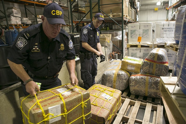 CBP Officers inspect cargo arriving to the Port of Philadelphia.