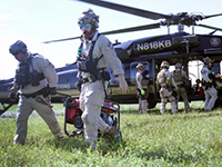 CBP AMO agents deliver humanitarian supplies in southwest Florida after Hurricane Milton struck the region.