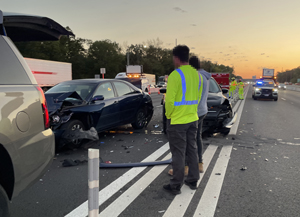 A Manassas Air Branch Marine Interdiction Agent helped an injured driver to safety during his Northern Virginia commute on the same day another AMO off-duty agent also protected the public on his way home from Washington D.C. 