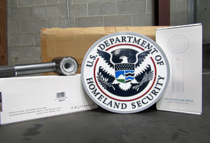 U.S. Customs and Border Protection officers seized a shipment of counterfeit handheld hair dryers on Friday in Norfolk, Va., that displayed an unauthorized UL certification mark and were not constructed with an immersion protection device.