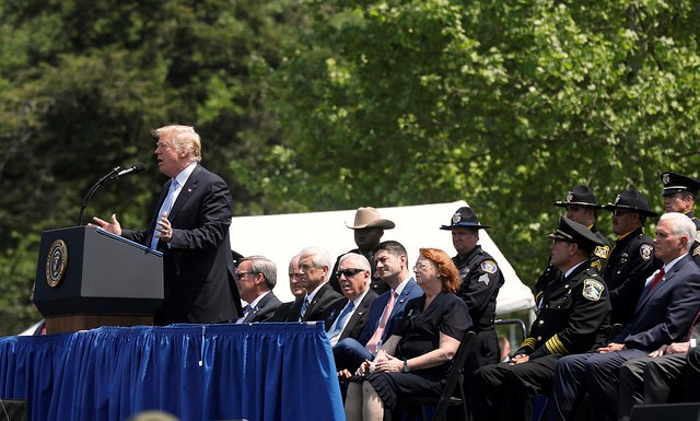 Trump attends National Peace Officers Memorial Service