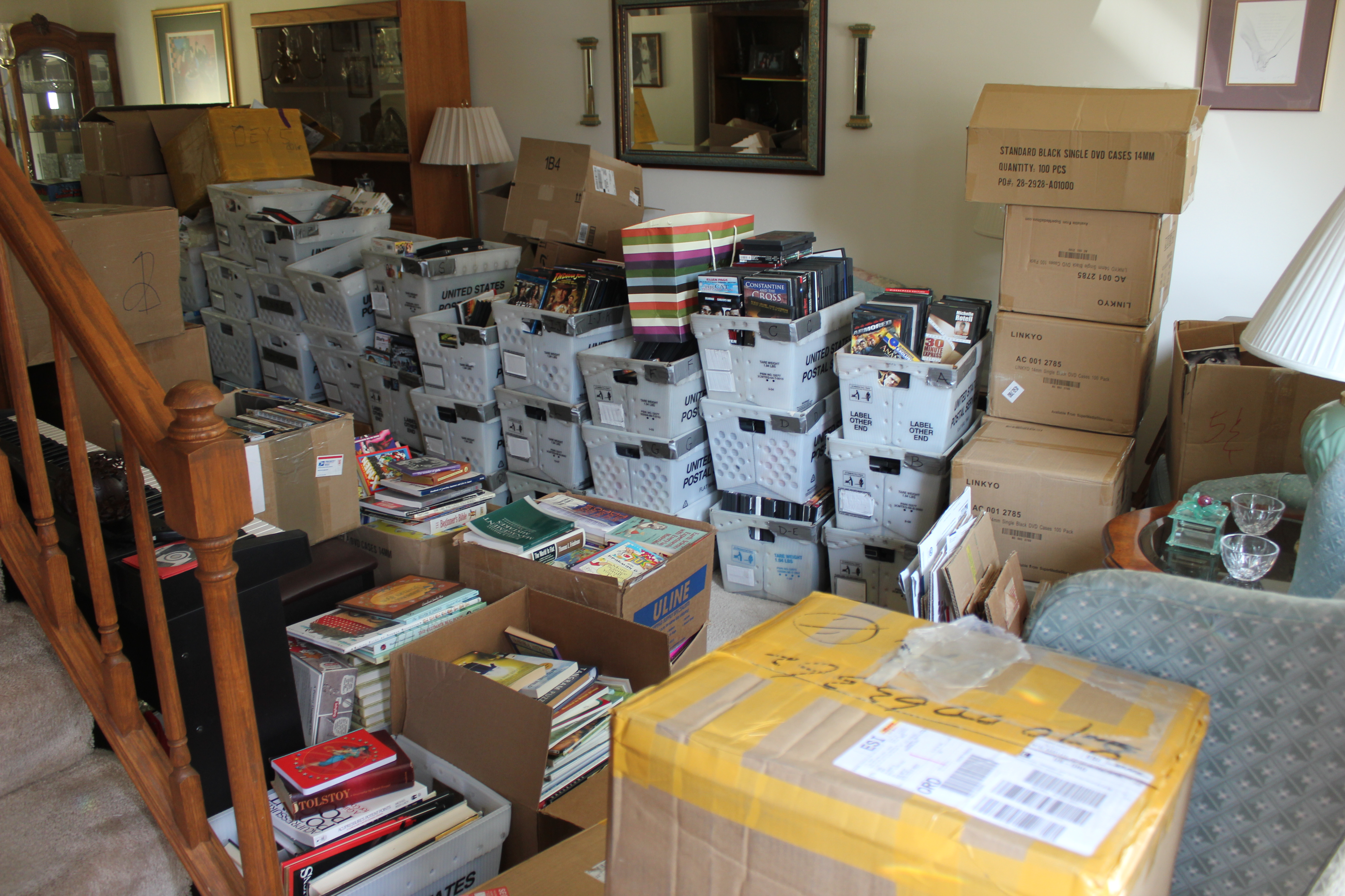 More than 100,000 counterfeit DVDs of movies and television shows were found in Joseph Palmisano’s home in Bartlett, Ill., making it one of the largest counterfeit DVD seizures in the Midwest. All photos in this gallery courtesy of Bartlett, Ill., Police Department