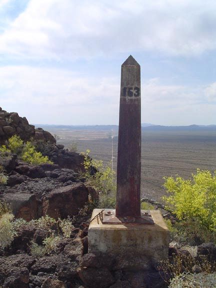 International Monument No. 163, located in Organ Pipe Cactus National Monument in Arizona.