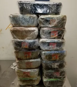 The weight of the 30 methamphetamine packages totaled 174.47 pounds with an estimated street value of approximately $314,043. 
