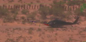 Tucson Air Branch UH-60 and H125 aircrews partnered with U.S. Border Patrol BORSTAR agents to rescue undocumented migrants who had crossed into the United States with gunshot wounds on August 2, 2024.