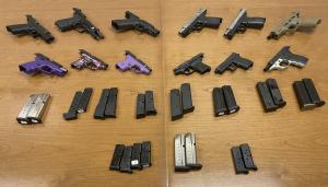 12 handguns, 24 magazines seized by CBP officers during outbound inspection at Del Rio Port of Entry.
