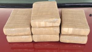 Packages containing 16 pounds of cocaine seized by CBP officers at Eagle Pass Port of Entry.