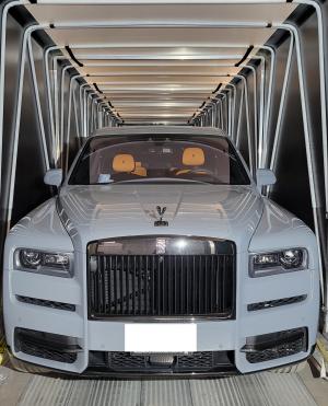 A stolen 2023 Rolls Royce Cullinan, recovered by CBP officers at the Port of Buffalo, N.Y. Peace Bridge.