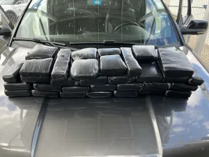 Packages containing 61 pounds of cocaine seized by CBP officers at Eagle Pass Port of Entry.