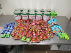 Canned food and candies seized by CBP officers at Hidalgo International Bridge were found to contain $919,000 in methamphetamine.