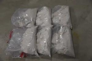Bags containing 91 pounds of methamphetamine seized by CBP officers at Laredo Port of Entry.