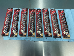 Rooster blades, commonly used in cockfighting, seized by CBP officers at Juarez-Lincoln Bridge in Laredo, Texas.