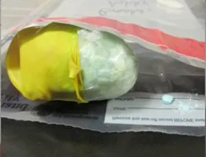 Fentanyl seized from body carrier.