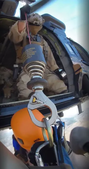 Air and Marine Operations and U.S. Border Patrol hoist rescue two U.S. Citizens near Arivaca, Arizona