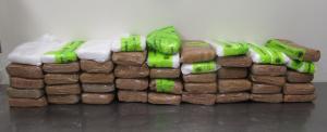 Packages containing nearly 101 pounds of methamphetamine seized by CBP officers at Hidalgo International Bridge.