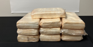 Packages containing 23.63 pounds of cocaine seized by CBP officers at Eagle Pass Port of Entry.