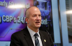 CBP Senior Official Performing the Duties of the Commissioner, Troy Miller, addressed attendees of a February 13 event at CBP’s IT headquarters.