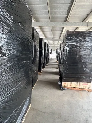 Pallets containing 52,500 cartons of undeclared cigarettes seized by CBP officers at Eagle Pass Port of Entry.