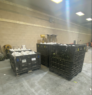 Crates containing 1,455 pounds of marijuana seized by CBP officers at Pharr International Bridge.