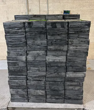 Packages containing nearly 2,379 pounds of methamphetamine seized by CBP officers at Pharr International Bridge.