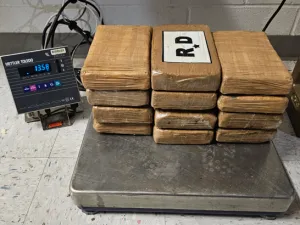 Packages containing nearly 30 pounds of cocaine seized by CBP officers at Eagle Pass Port of Entry.