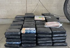 Packages containing 470.68 pounds of cocaine seized by CBP officers at Pharr International Bridge.