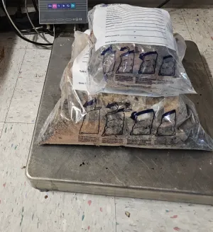 Packages containing nearly 16 pounds of heroin seized by CBP officers at Eagle Pass Port of Entry.