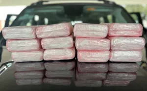 Packages containing nearly 28 pounds of cocaine seized by CBP officers at Eagle Pass Port of Entry.