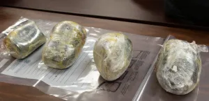 Packages containing more than nine pounds of heroin seized by CBP officers at Brownsville Port of Entry.