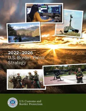 US Border Patrol Strategy thumbnail with various photos of USBP in service.