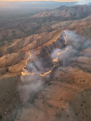 Brushfire in the Baboquivari Mountains.