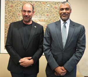 Saunders pictured with U.S. Ambassador Kaplan