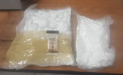 Fentanyl in shrink wrapped packages.