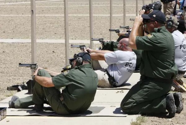 At the 2016 Rocky Mountain Nationals in Raton, New Mexico, shooters fire while sitting, kneeling, prone and standing.