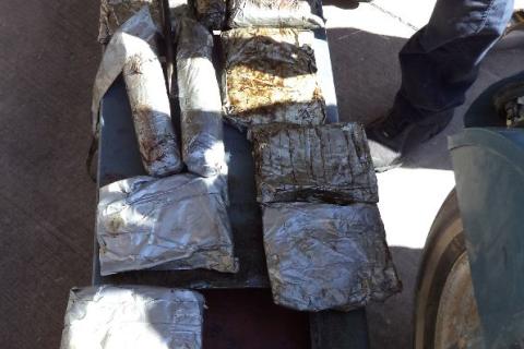 A total of 28 packages of meth are seized by CBP officers assigned to the DeConcini crossing in Nogales, Ariz.