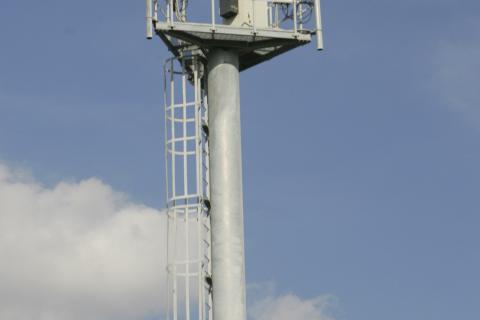 High tech equipment atop this pole is used to see and hear illegal immigrants attempting to cross into the U.S.