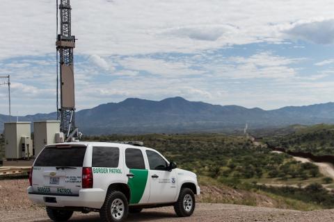 A mobile surveillance tower near Nogales, Ariz.