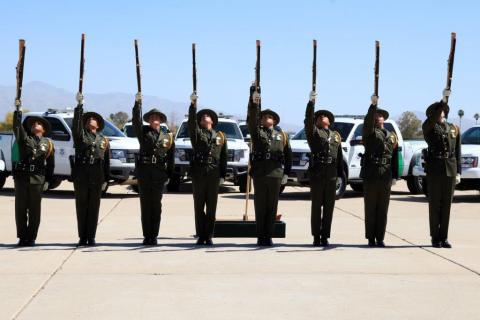 Precision firearm movements performed by the Tucson Sector Honor Guard