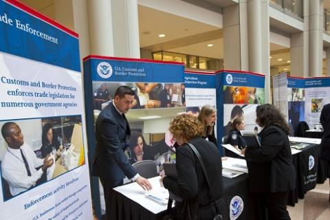 CBP personnel provide information on trade policies.