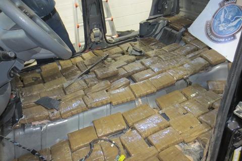 CBP officers removed 340 marijuana filled bundles from the bed and cabin floor of the truck.