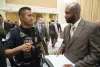 Office of Field Operations recruiter speaking to a recruit.