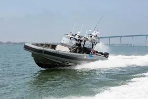 San Diego Air and Marine Operations’ 41-foot Coastal Interceptor Vessel operates in the Pacific Ocean. Photo by Mani Albrecht