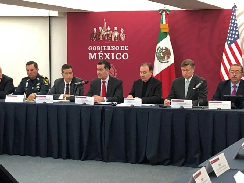 CBP Deputy Commissioner Robert Perez (center) discusses areas of common interest between his agency and his counterparts in Mexico City.