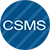 Blue circle graphic that says "CSMS"