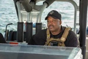 Marine Interdiction Agent driving a boat